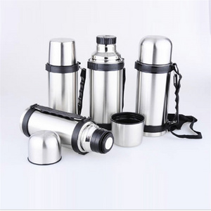 Wholesale1l Double Walled Stainless Steel Insulated Thermos Flask Vacuum Bottle Large Capacity Car Portable Sport Travel Pot