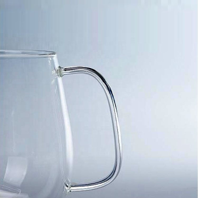 400ml BPA Free Clear High Borosilicate Glass Tea Pot with Strainer Customized Logo Glass Water Pot