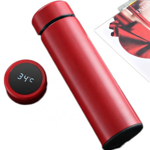 2023 New Products Stainless Steel Self Heating Thermos With Lcd Smart Touch Screen Temperature Vacuum Cup