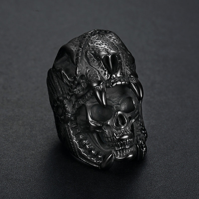 fashion jewelry custom design cool mens boys biker rings 316 stainless Steel skull ring men