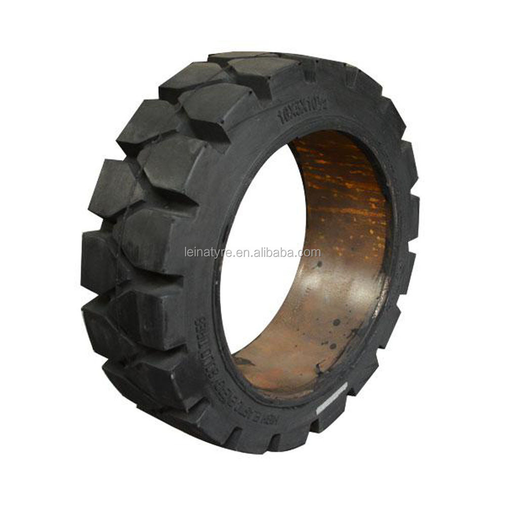 Mold On Solid Rubber Cushion Tires 406.4/127/266.7 406.4/152.4/266.7 406.4/177.8/266.7 tyres For Forklifts