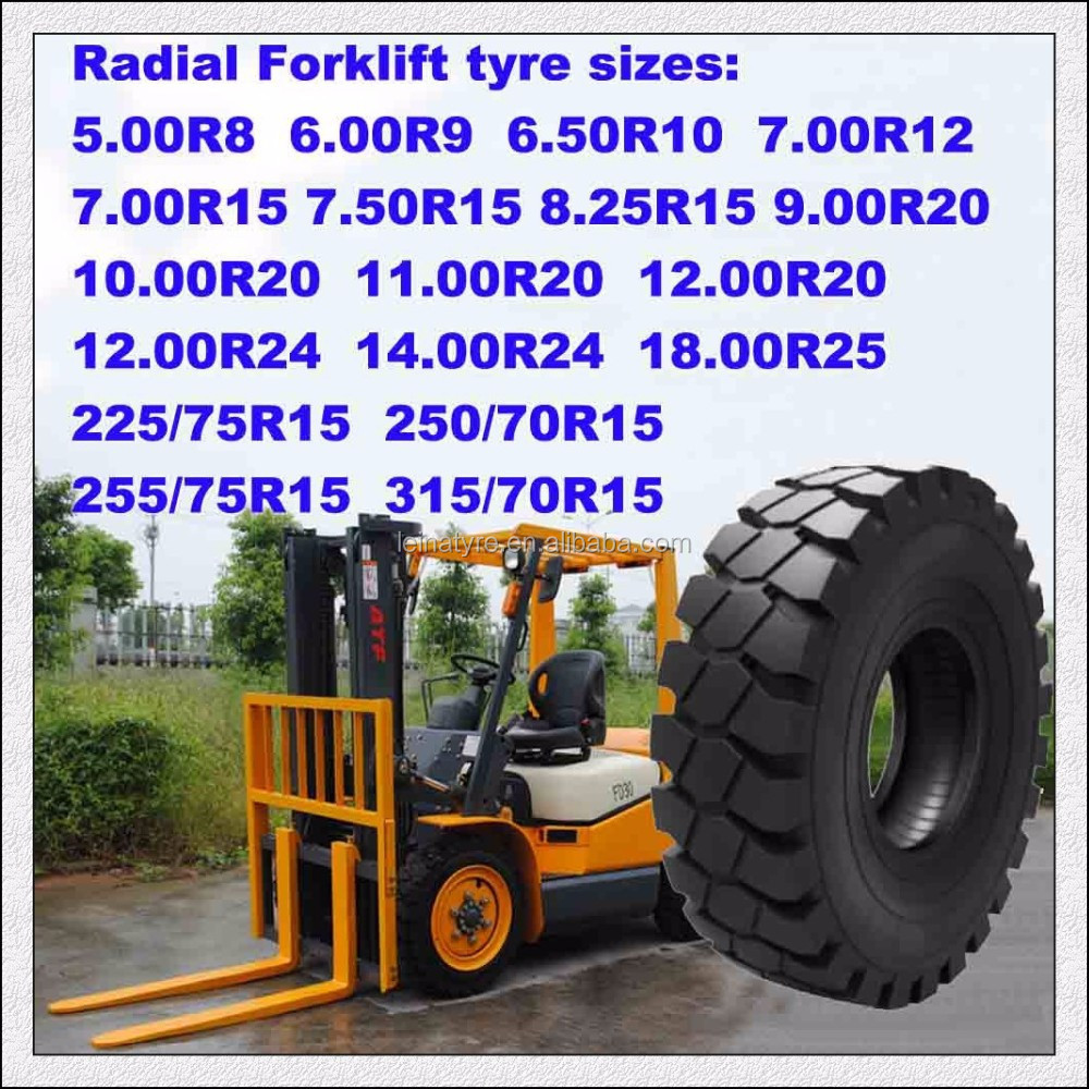 Double coin Advance all steel radial tyres 255/75R15 250/70R15 315/70R15 Crane port tire for Forklift Industrial equipment