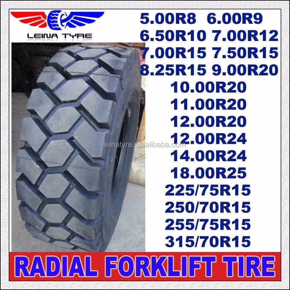 Double coin Advance all steel radial tyres 255/75R15 250/70R15 315/70R15 Crane port tire for Forklift Industrial equipment