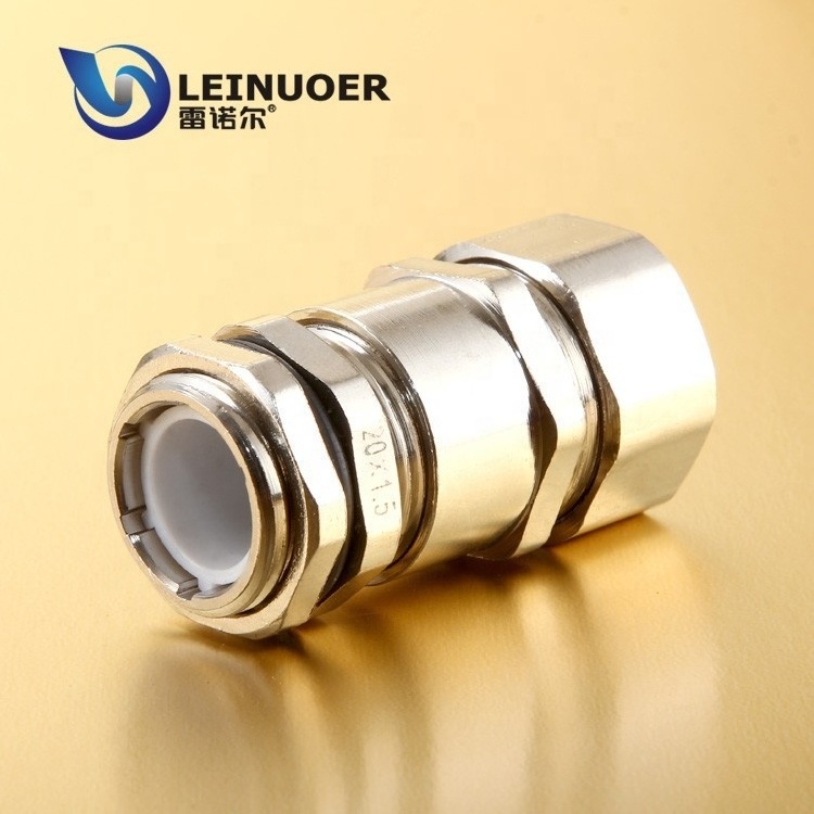 Brass Electrical Cable Gland Hose Connector for Metal Flexible Conduit