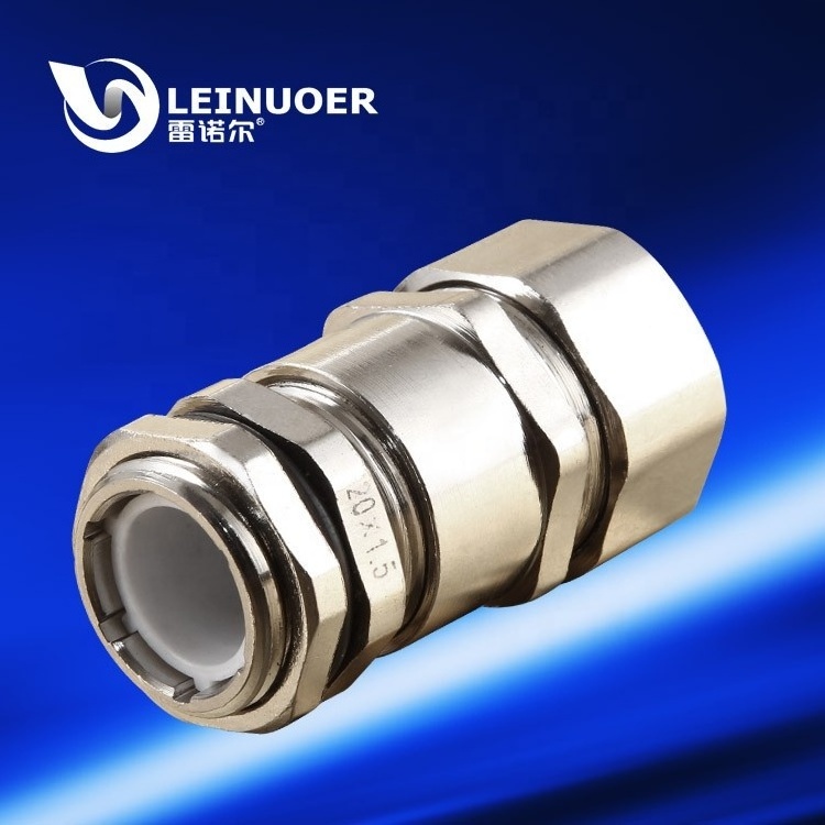 Brass Electrical Cable Gland Hose Connector for Metal Flexible Conduit