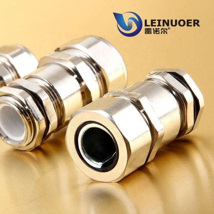 Brass Electrical Cable Gland Hose Connector for Metal Flexible Conduit