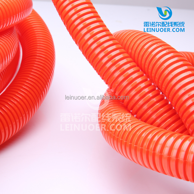 42.5mm diameter Orange fire resistant Nylon flexible conduit hose