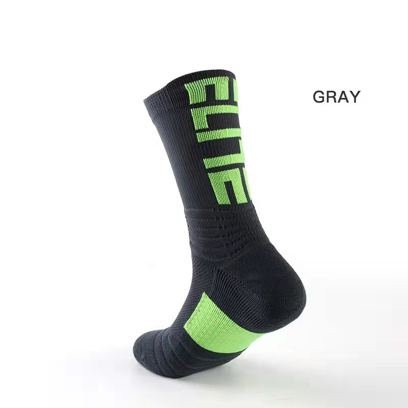 Wholesale black sport socks men crew elite Basketball Athletic Training Socks