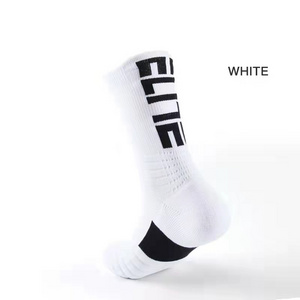 Wholesale black sport socks men crew elite Basketball Athletic Training Socks