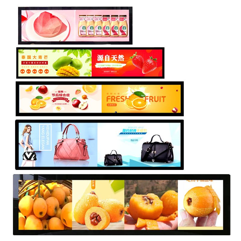 Custom Size Retail Shelf Stretched Bar Digital Signage Shelf for Sales and Marketing