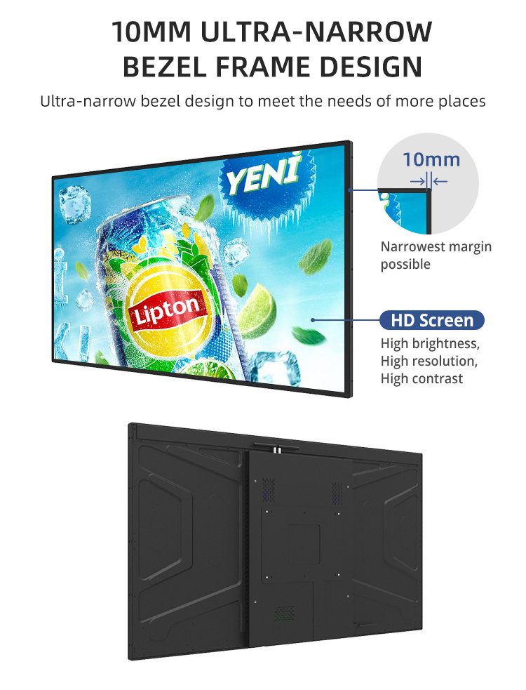 Best Offer Business Digital lcd Signage Menu shelf Wall mounted 55  65 inch Advertising player