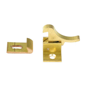 Custom Brass Window Gate Security Pull Ring Spring Bounce Door Bolt Safety Hasp Sliding brass Door Latch Lock