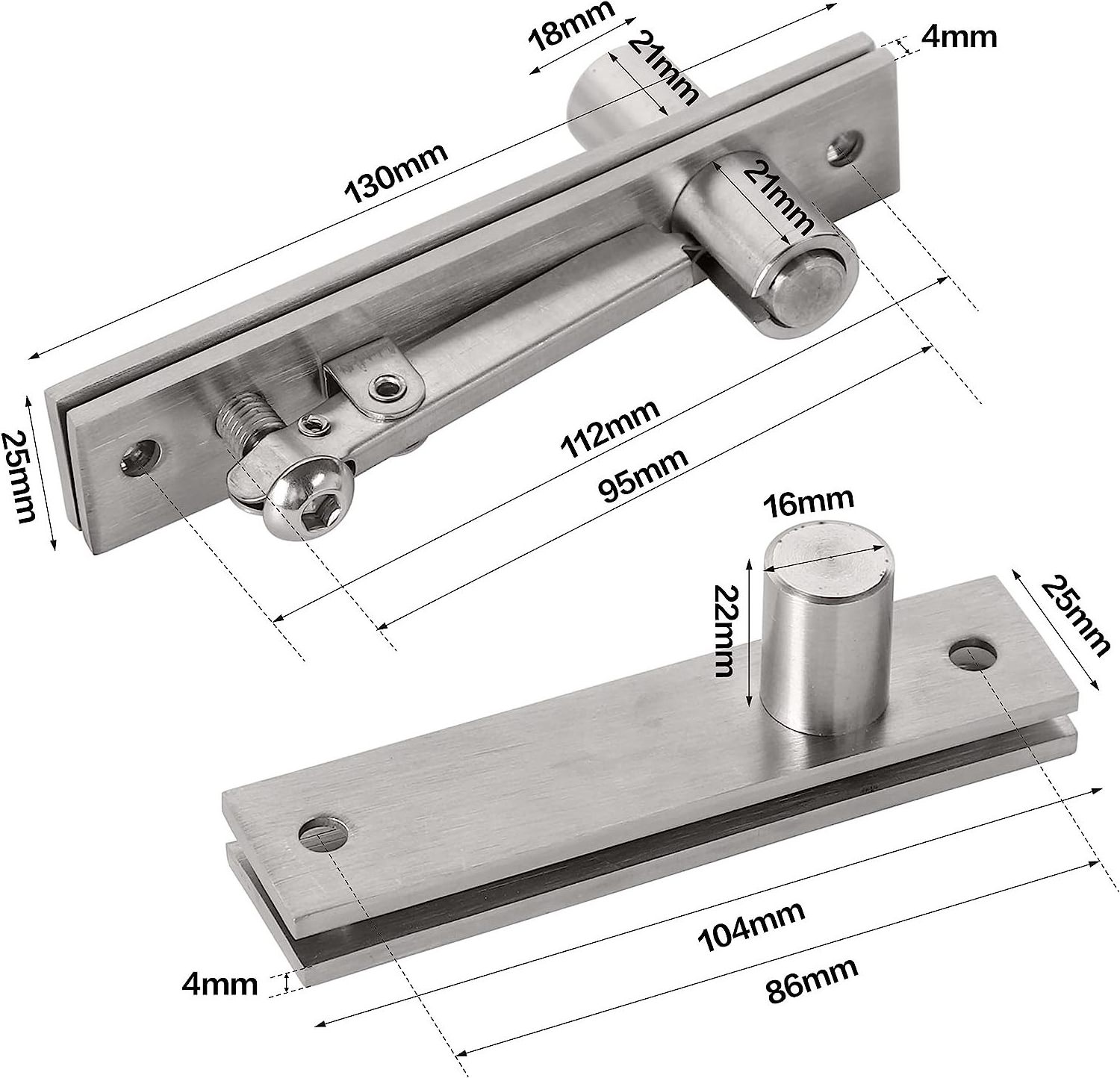 Factory hot sale 360 Degree Door stainless steel Pivot Hinge