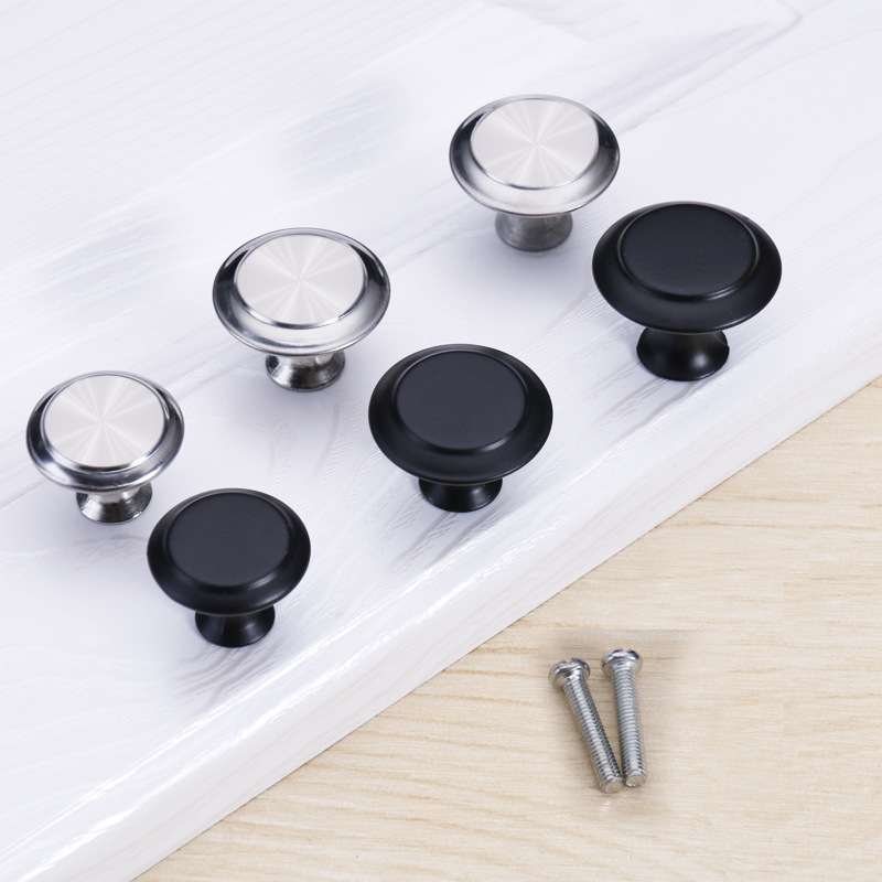 Furniture cabinet hardware knobs modern door knob interior black handle pull for drawer