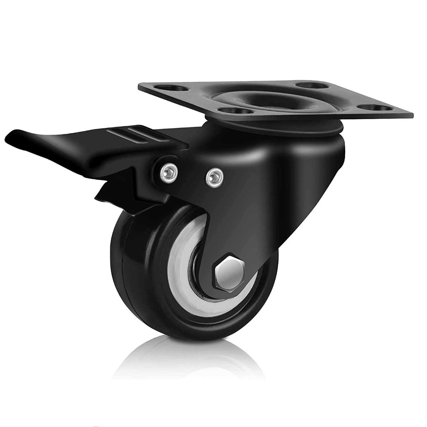 Premium Heavy Duty Replacement Swivel Rubber Caster Wheels