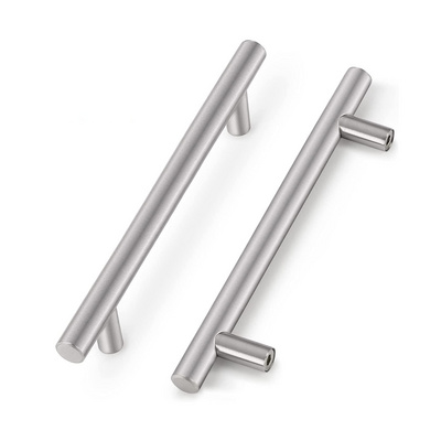 Factory OEM Brushed Nickel Drawer Handle Cabinet Pulls Kitchen Cupboard handles T Bar Knobs and Kitchen Door Handles