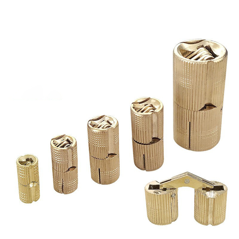 Factory wholesale price 180 degree concealed Solid brass cylinder hinge Bucket hinge cross hinge