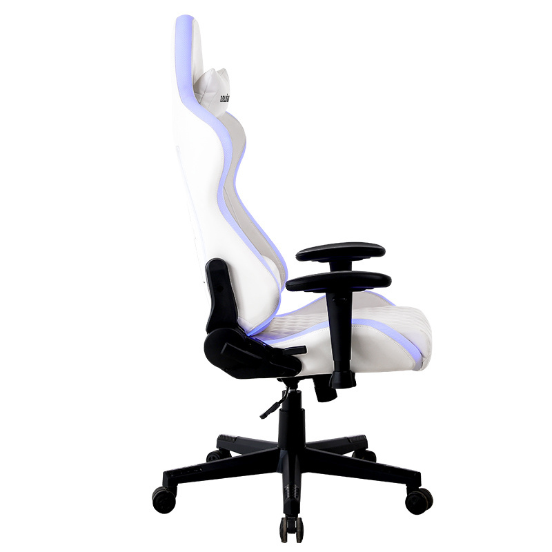 Cheap LED Light E-sport PC Gaming Racing Office Furniture Office Chair RGB 180 Degree White Gaming Chair For Cadeira Gamer