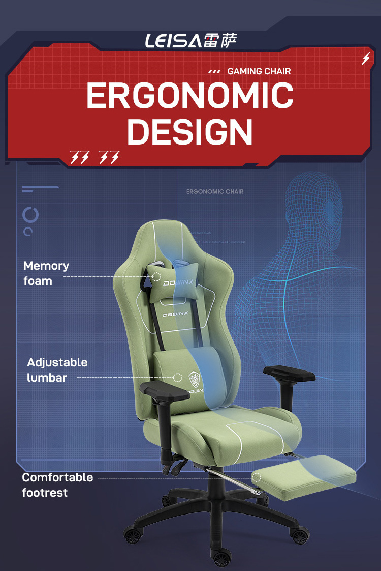 2024 New Design Dowinx Wholesale Gaming Office Chair With Removable Seat Cushion