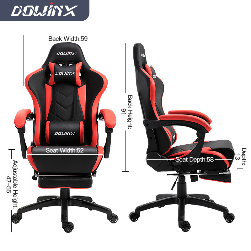 Large Width Wide Seat Ergonomic PC Computer Gamer Chair Linkage Gaming Swivel Racing Chair