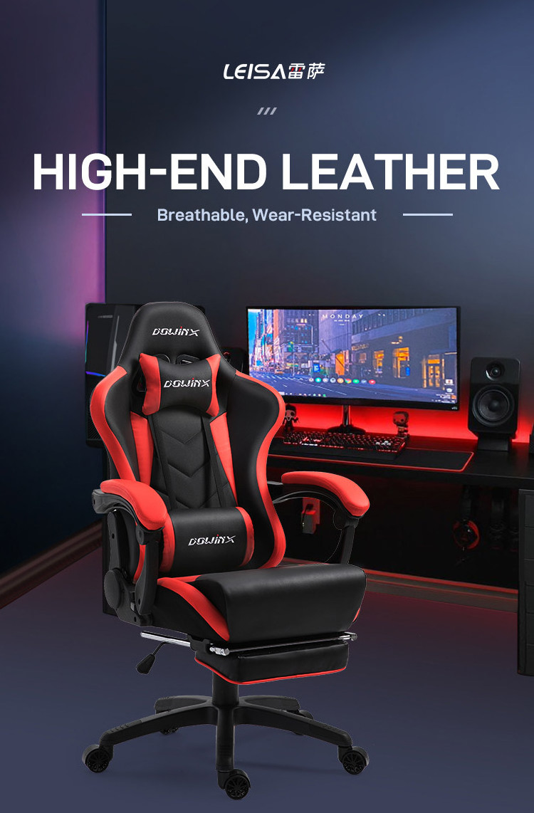 Large Width Wide Seat Ergonomic PC Computer Gamer Chair Linkage Gaming Swivel Racing Chair