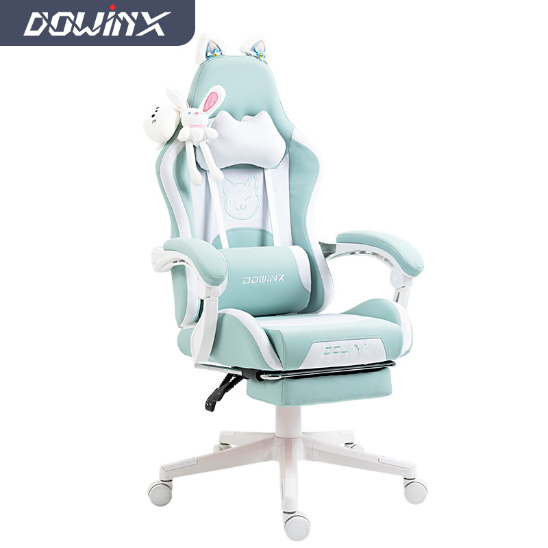 Wholesale Gaming Chair Dowinx New Design  Cute Gaming Chair Gamer Chair Recliner with Cat Ears for Girls