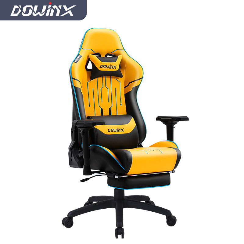 Gaming Chair High Back Computer Chair with Footrest Breathable Quilted PU Leather Ergonomic Gamer Chair with Massage