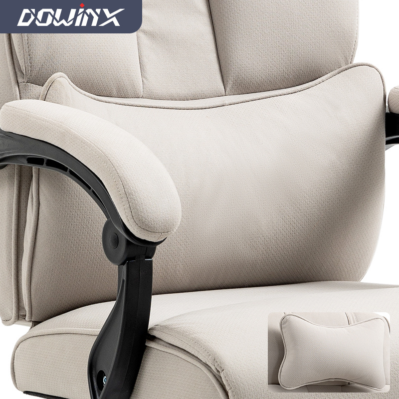 Executive Office Chair Fabric with Footrest and Padded Armrest Ergonomic Computer Desk Chair Big and Tall Home Gaming Chair