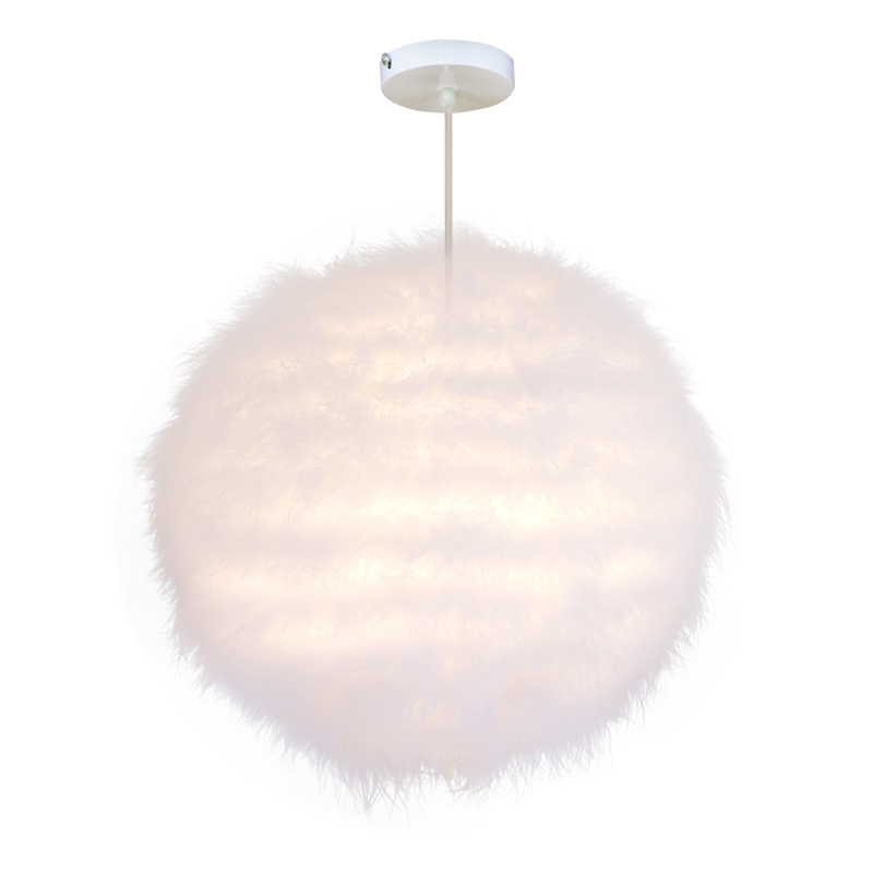 Newest High Quality Spheroid Feather Lamp  Bedroom Light Decorative Lamp Pendant Lightings Droplight Hanging Fixtures