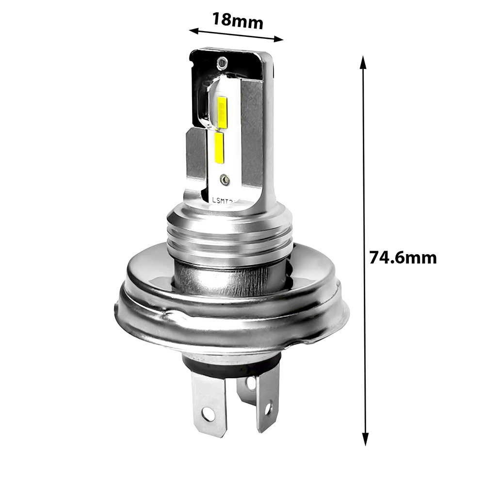 H4 H6 BA20D P15D LED Motorcycle Headlight Bulb 3000LM AC DC 12V S2 R2 P45T AMPOULE LED Motor Cycle Scooter Bike Moped LED Light