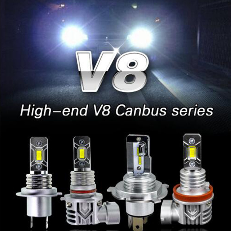 Factory price H13 H15 LED Fog Light High Low Beam H4 H19 9007 Auto Car Ampoule de phare LED 80W Canbus 4000LM  H1 H3 H7 LED Lamp