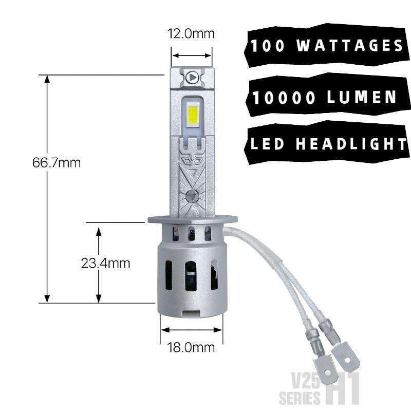 High Power H1 H3 H7 Brightest Car Headlight 100W 9005 9006 LED Head Light Bulb 10000LM 6500K 12V Lamp For r32 2003-2005