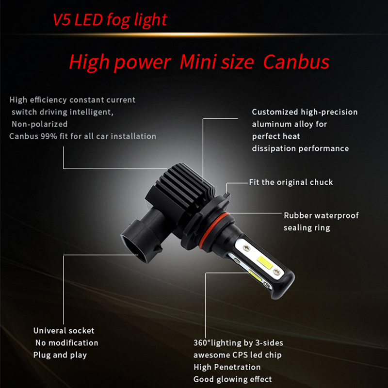 Factory Price H1 H3 H4 H7 H11 LED Headlight Bulb 100W Canbus Ampoule de phare LED Lamp 880 881 PSX26 H16(EU) Auto LED Fog Light