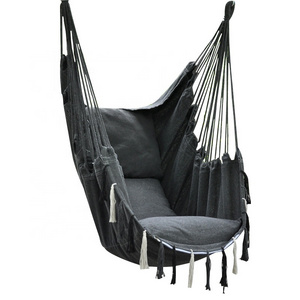 Swing Rope Outdoor Hammock Portable Folding Indoor Balcony Hanging  Chair Wholesale with Cushion