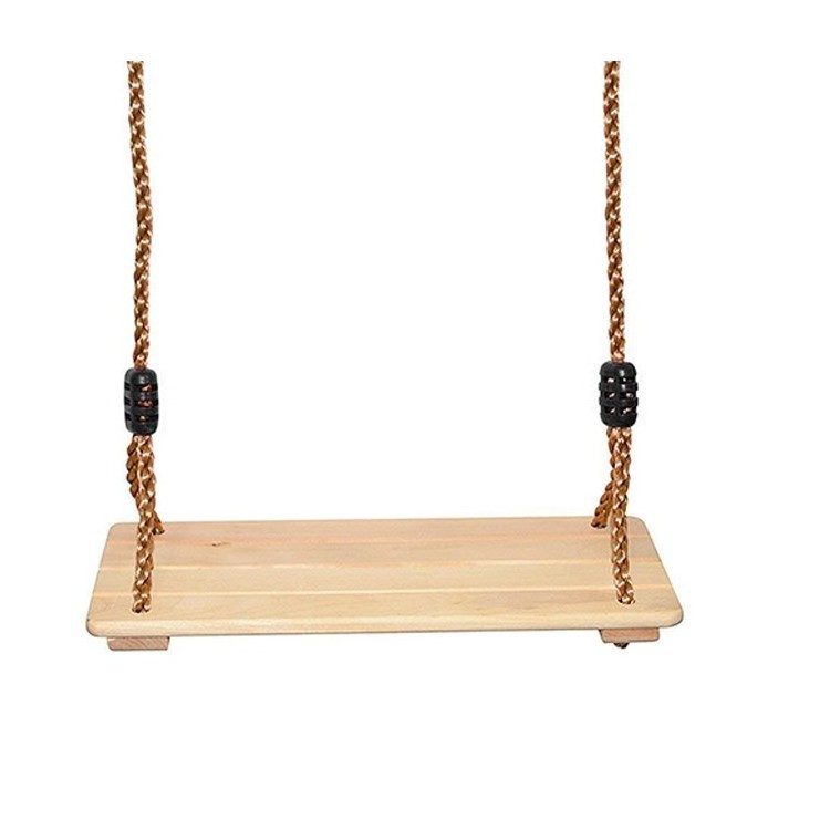 Hot Sale Outdoor Wooden Tree Swing Seat For Kids Hanging Wooden Tree Swing