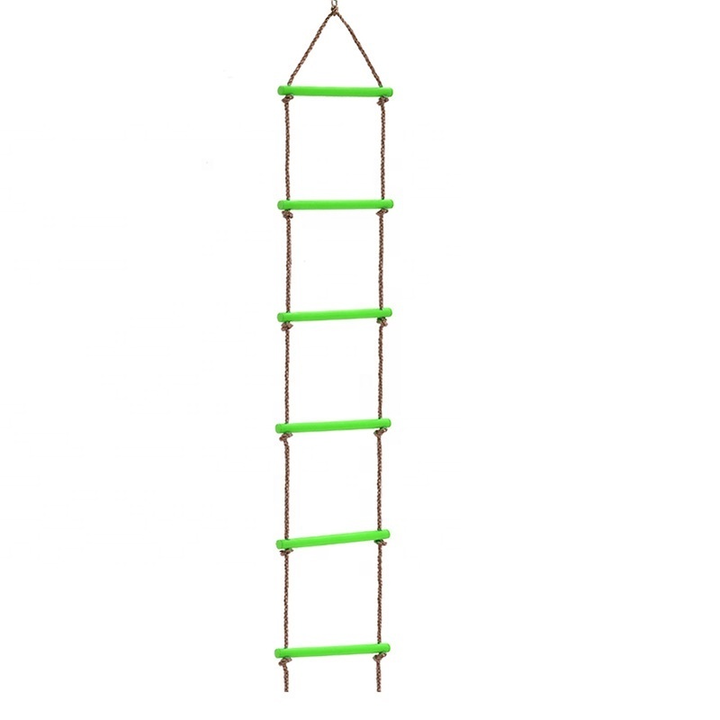 Backyard Swing Climbing Wooden Rainblow Rope Ladder Hanging for Kids Children Playground Exercise Toy