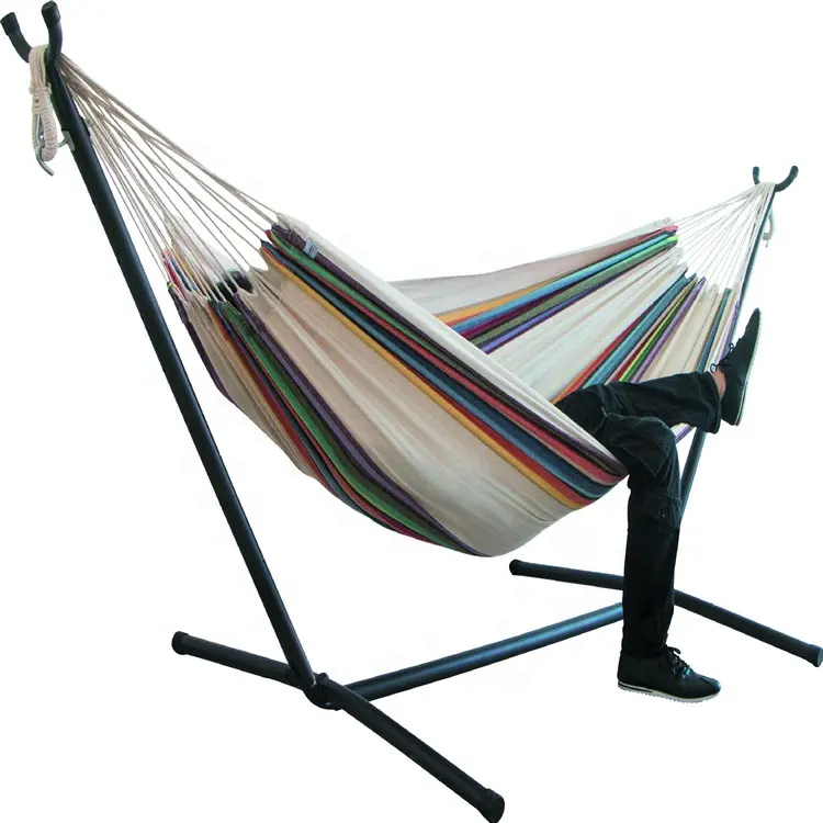 Two-Person Outdoor Camping Hammock Stand  Swinging Chair  Hanging Bed Canvas Rocking Chair Not