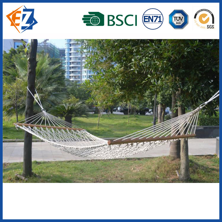 2 Person Camping Nylon Net Cotton Rope Hammock Bed