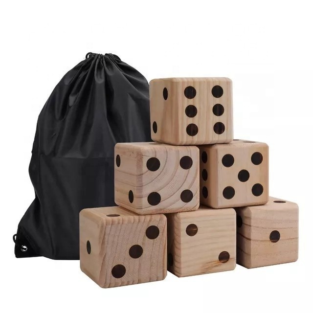 High Roller Lawn Yard Dice Game Set with Black Nylon Storage Bag