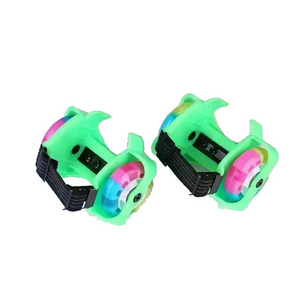 Falshy Light Roller Wheel Heel Skates Adjustable Blade Shoe Strap