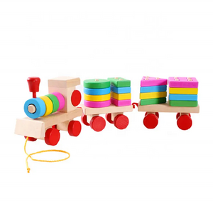 Wooden Kids Educational Train Shaped Toys