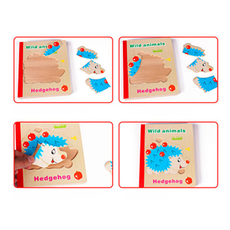 Wooden Book Jigsaw Puzzle English Intelligence Block