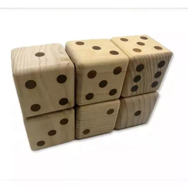 High Roller Lawn Yard Dice Game Set with Black Nylon Storage Bag