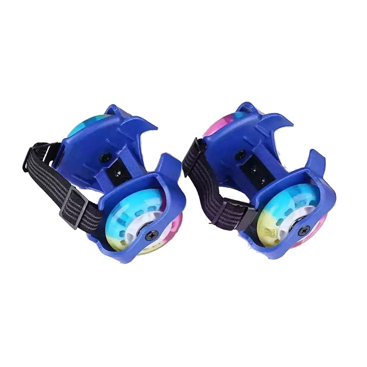 Falshy Light Roller Wheel Heel Skates Adjustable Blade Shoe Strap