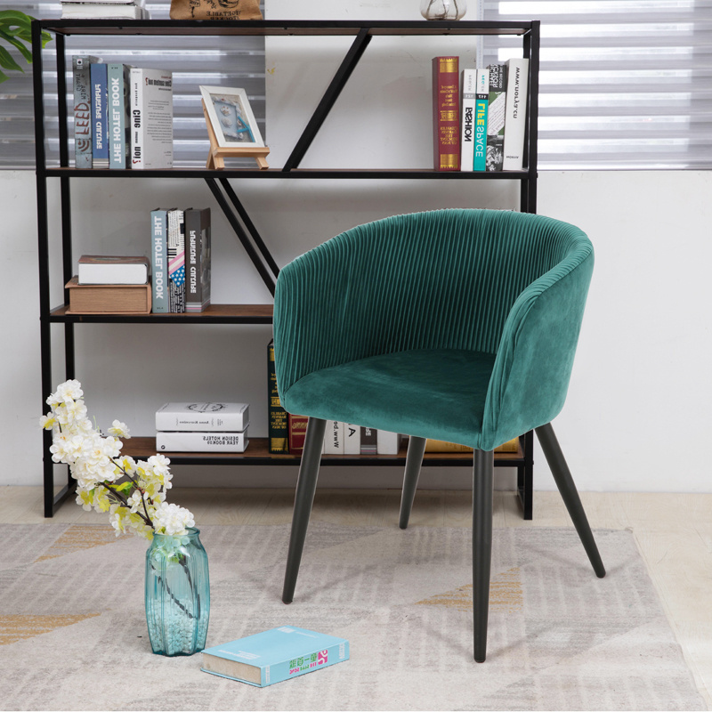 Wholesale Living Room Home Furniture Velvet Dining Chairs Sky Velvet Modern Dining Chair Velvet Dining Arm Chair