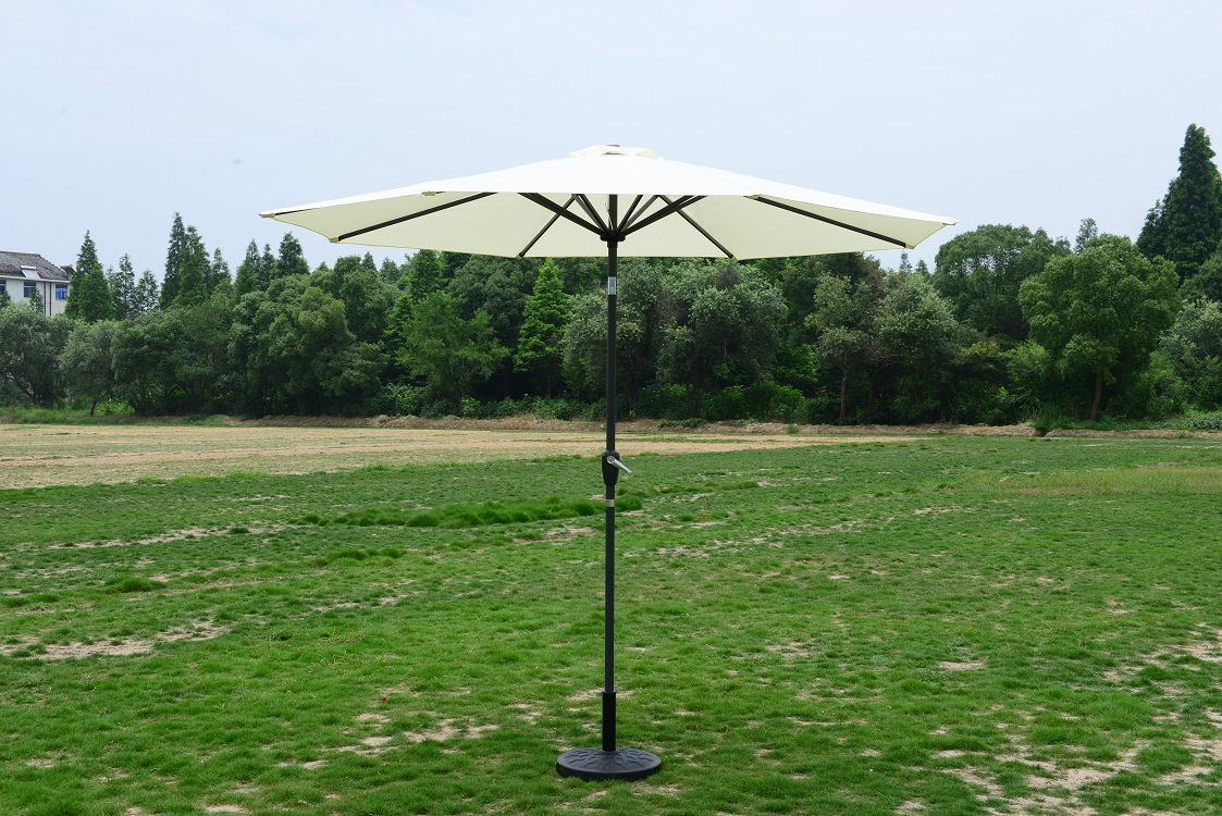 Portable  Garden umbrella aluminum patio parasol Pagoda Patio Umbrella  with Push Button Tilt and Crank, with Wind Vent