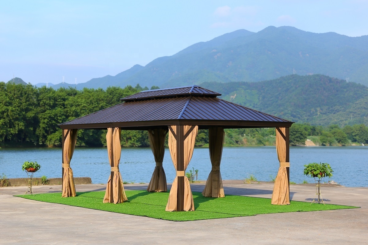 12' x 20' high quality double tops gazebo aluminum frame gazebo gazebo tent outdoor