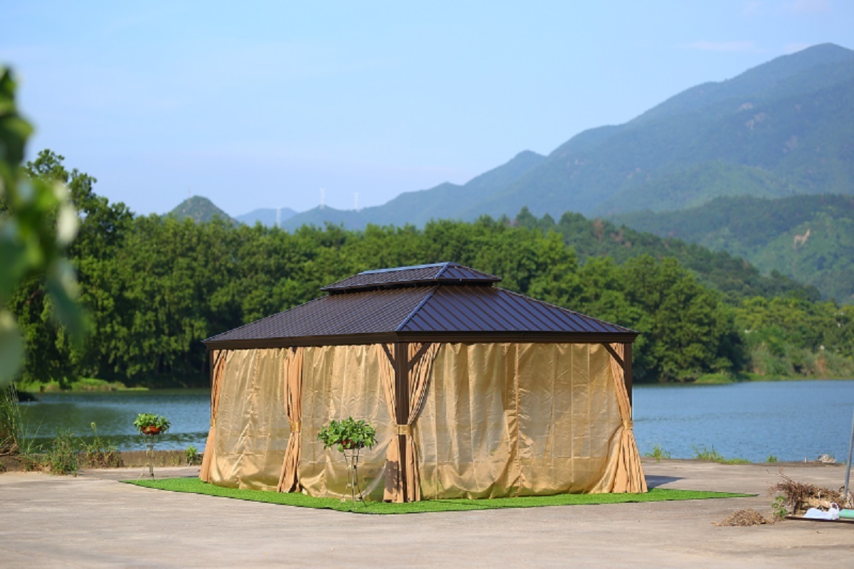 12' x 20' high quality double tops gazebo aluminum frame gazebo gazebo tent outdoor