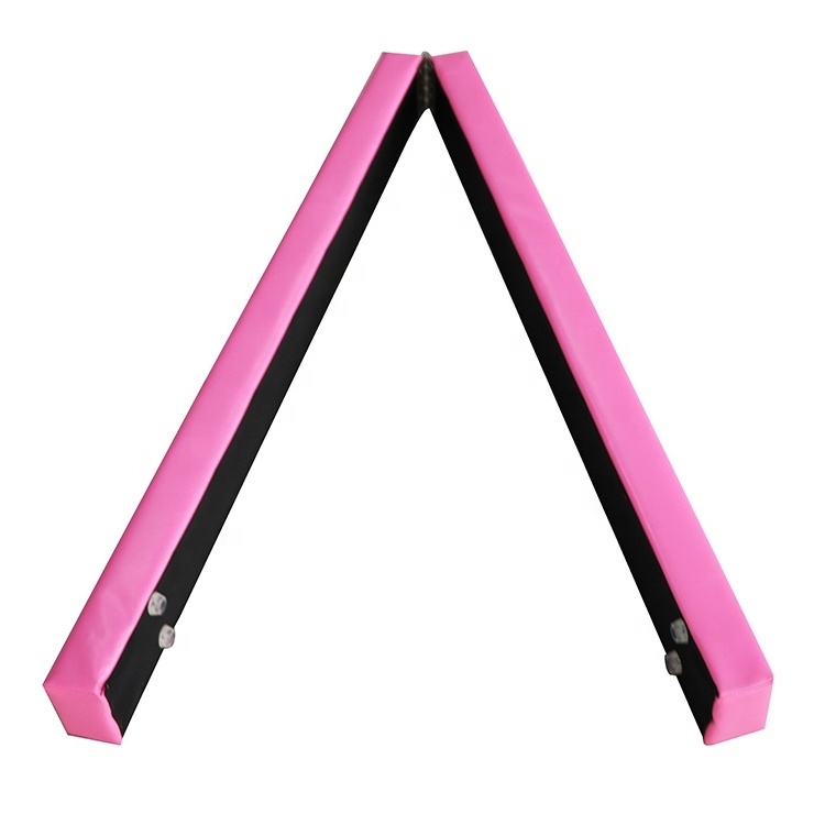 7FT / 8FT Pink Folding Wood Floor Balance Beam Gymnastics Skill Training Beam