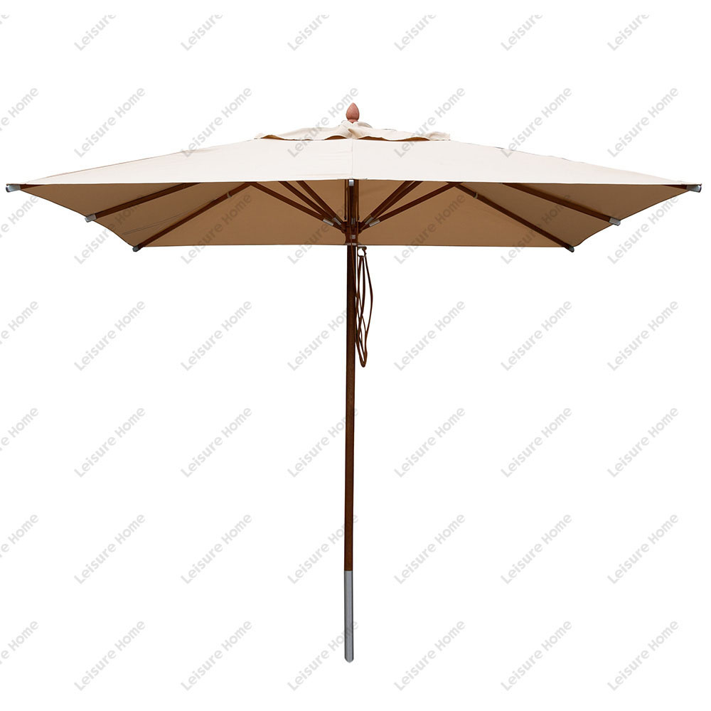 Wholesale Custom 3*3 Wooden Garden Parasol Umbrella Event Garden Umbrellas Waterproof Big Patio Umbrellas For Garden